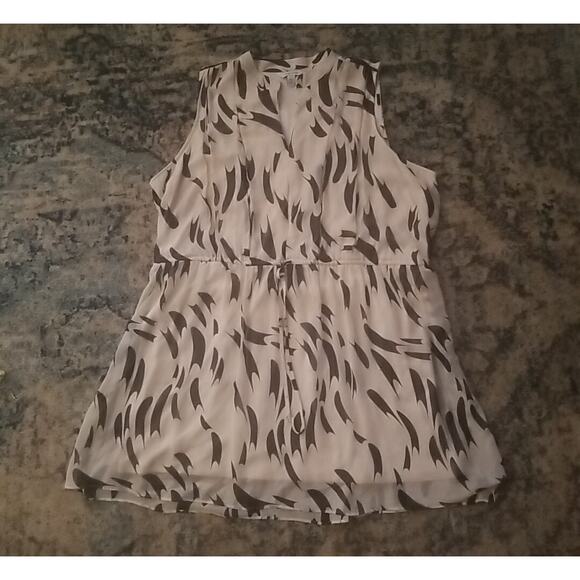 Nine West Women's Dress White/Cream Black Stripes Sheer Lined Size XXL - Picture 4 of 16